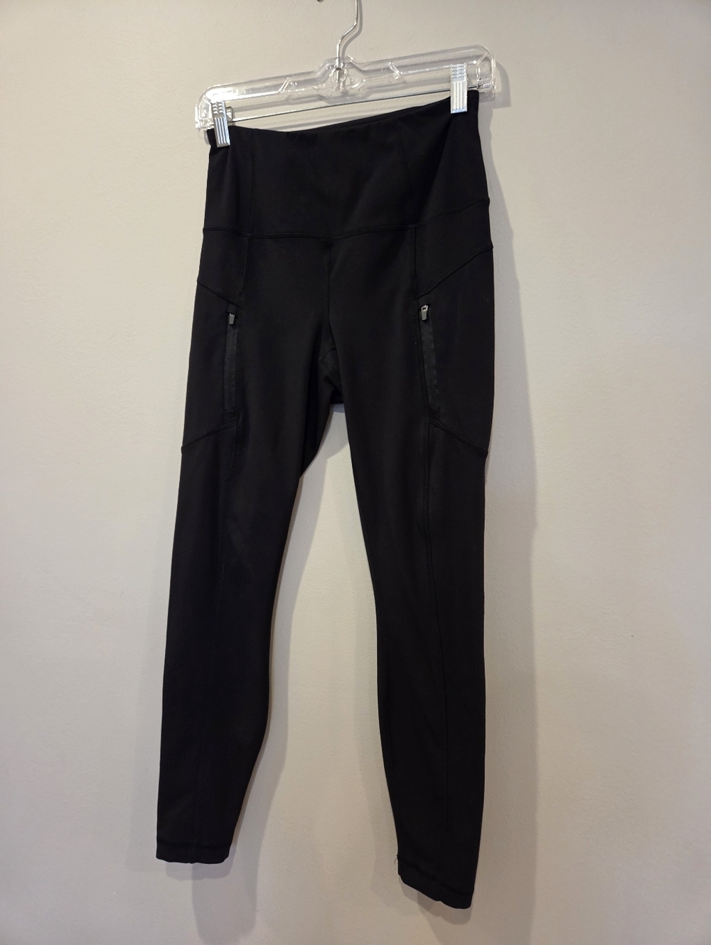 90 DEGREE BY REFLEX High-Waist Black Active Leggings with Zip Pockets